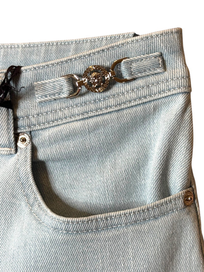 Jeans donna VERSACE skinny celeste