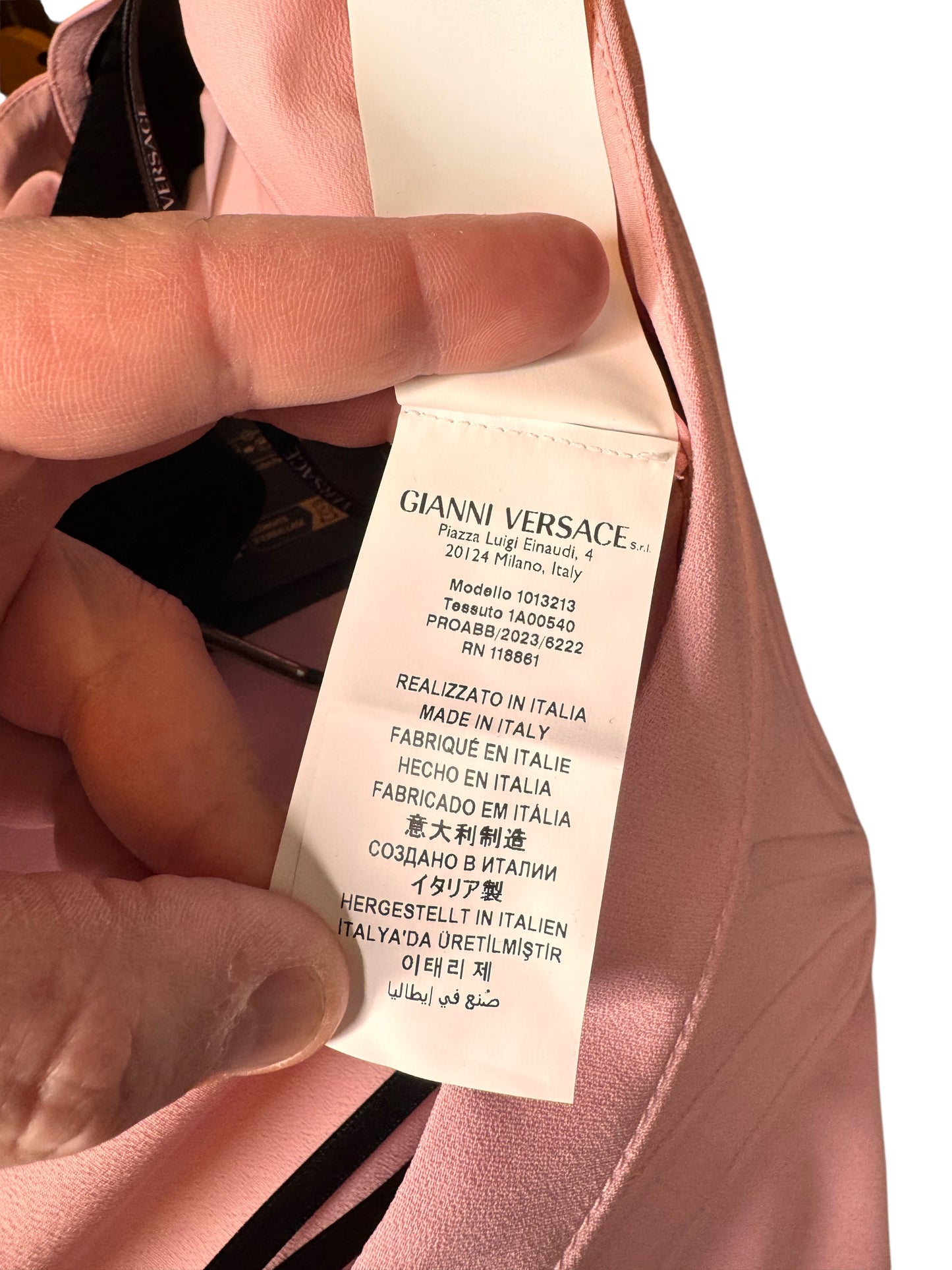 Versace abito rosa con Medusa spalline 48 nuovo — foto 7