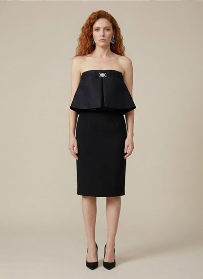 Gonna Versace nera lana e seta - Made in Italy - IT38 e IT36