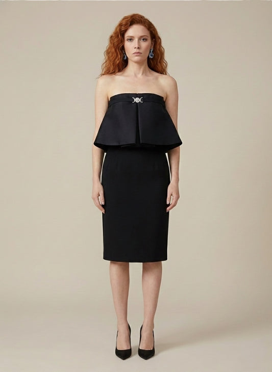 Gonna Versace nera lana e seta - Made in Italy - IT38 e IT36