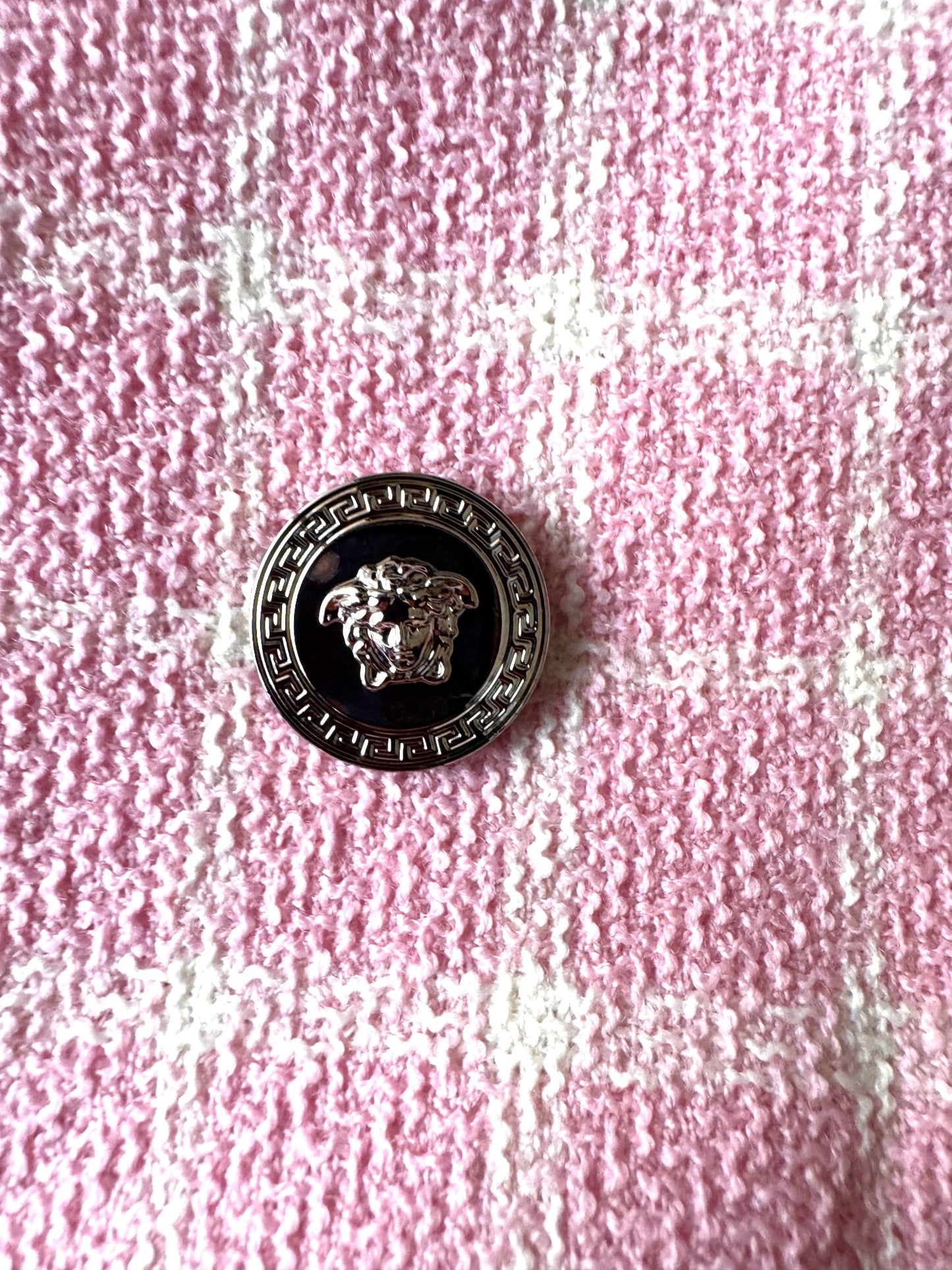 Gonna Versace tweed rosa lana vergine Medusa – TG 38 IT