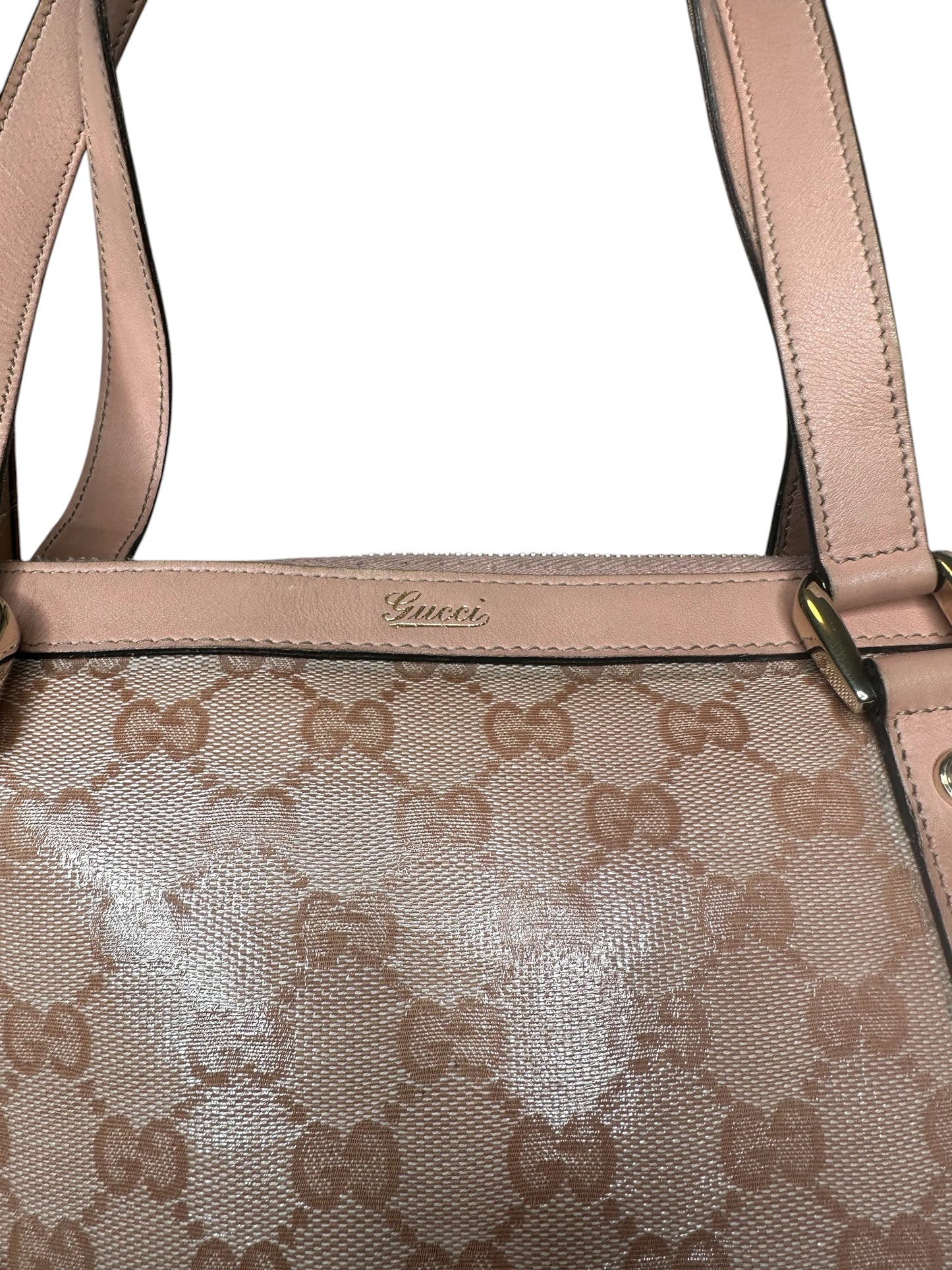 Gucci borsa vintage in tela e pelle — foto 4