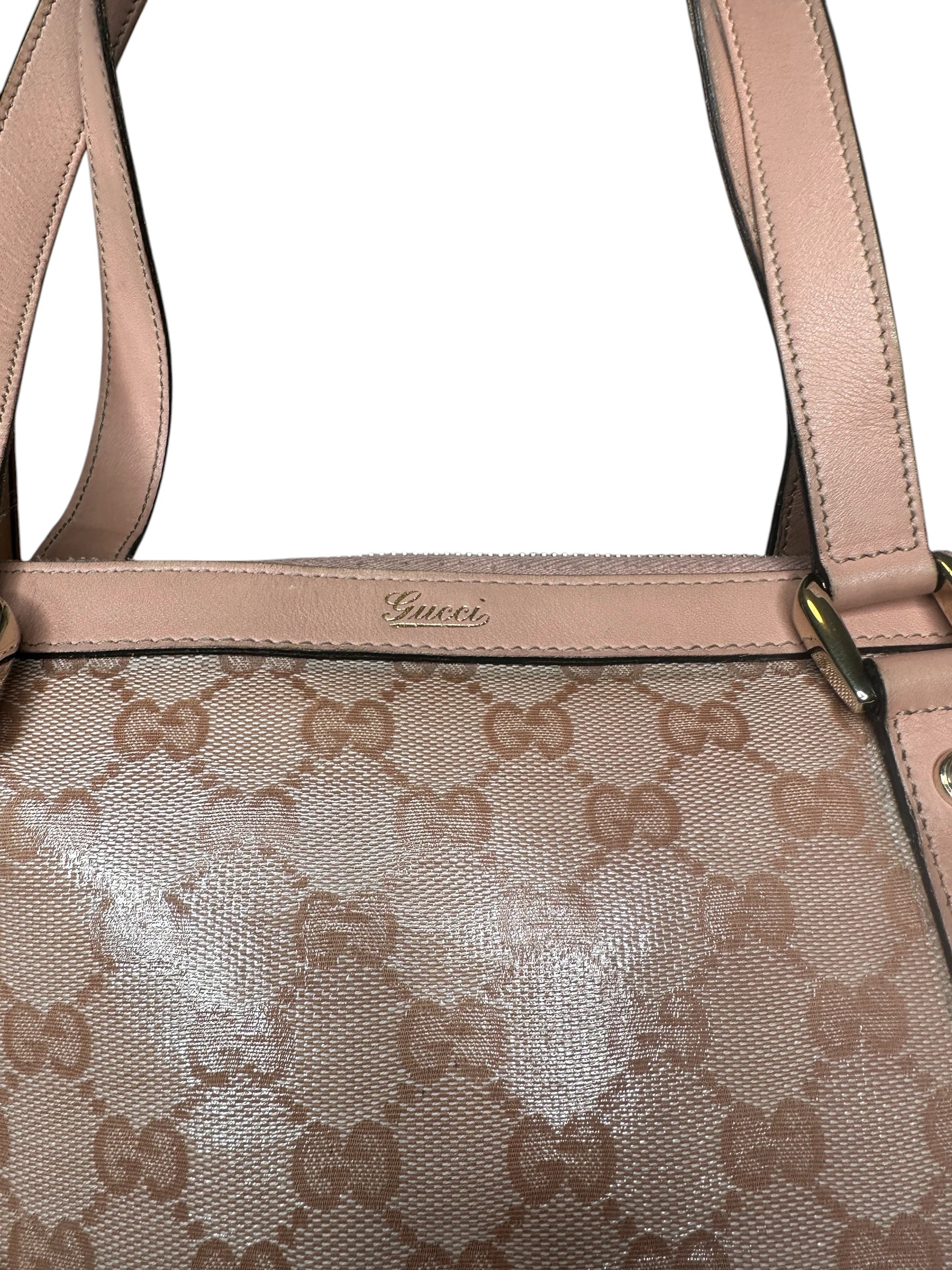 Gucci borsa vintage in tela e pelle — foto 4
