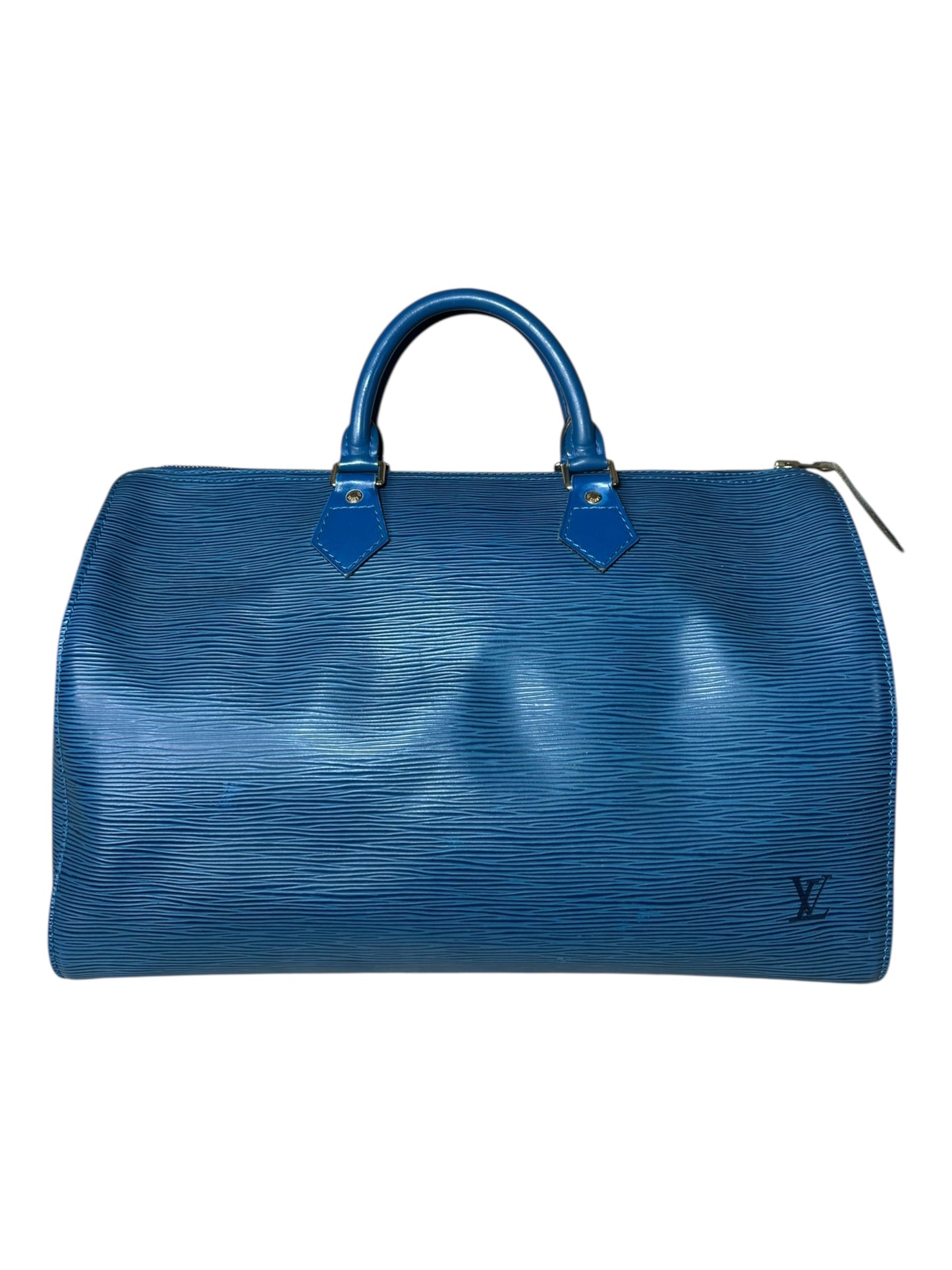 Louis Vuitton borsa speedy in pelle epi blu
