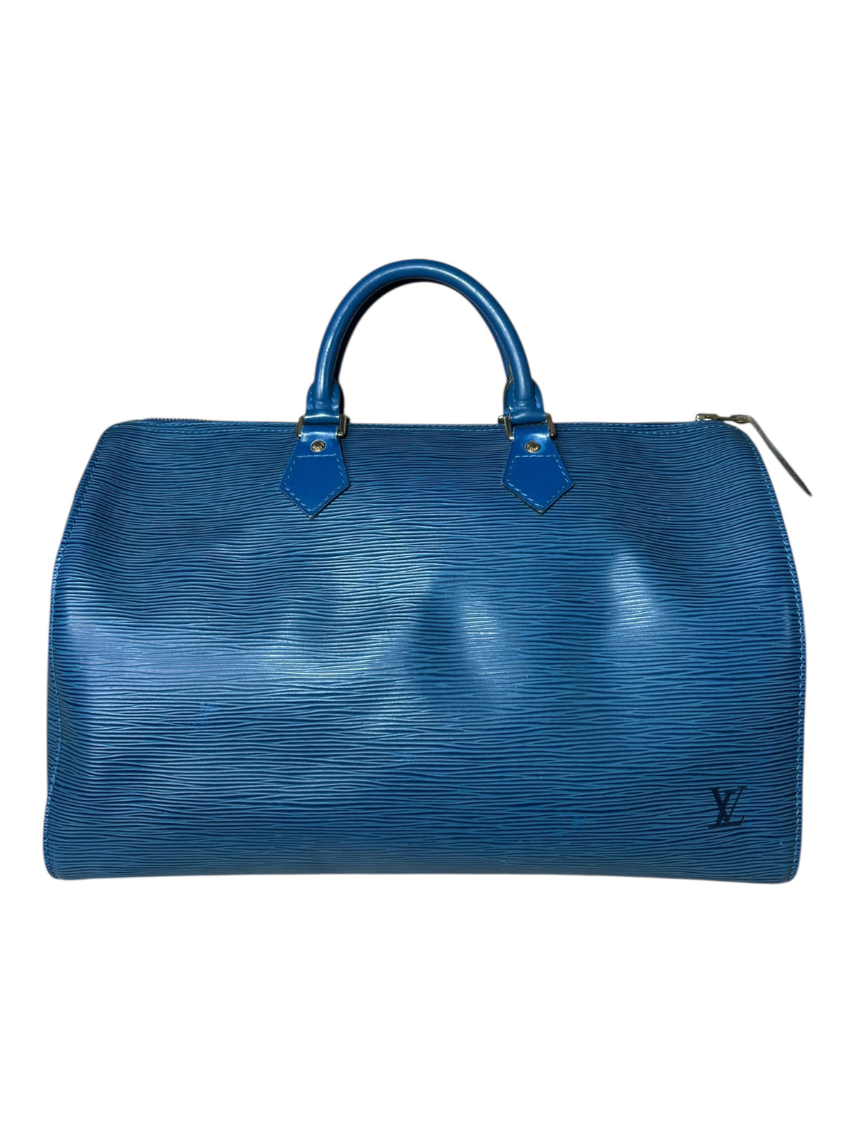Louis Vuitton borsa speedy in pelle epi blu — foto 7