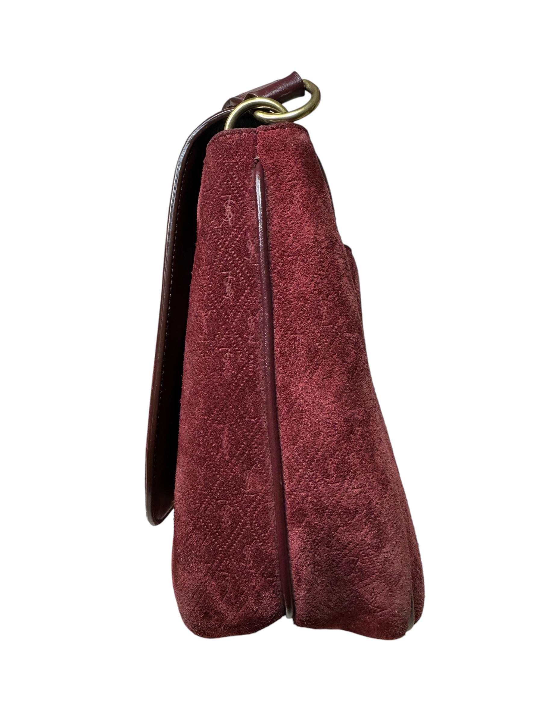 Saint Laurent borsa in suede monogram — foto 12
