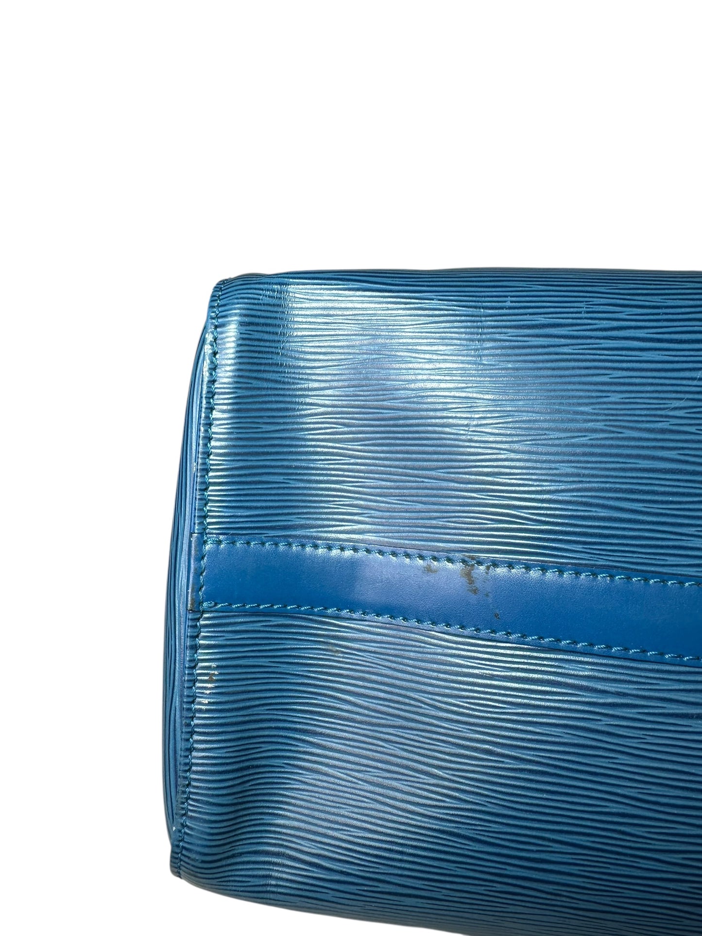 Louis Vuitton borsa speedy in pelle epi blu