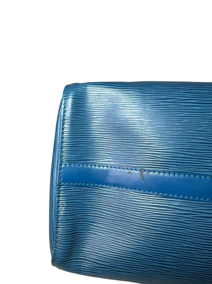 Louis Vuitton borsa speedy in pelle epi blu
