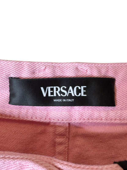 Jeans donna VERSACE rosa flare