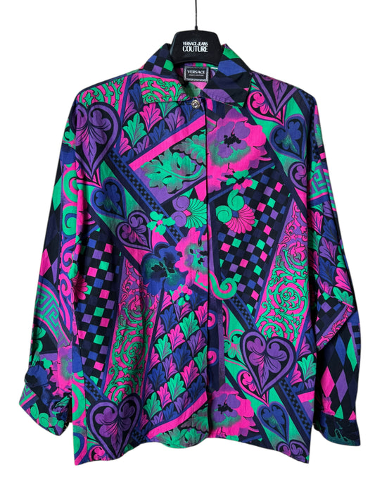 Versace Vintage Camicia Donna Fantasia Multicolor Taglia S