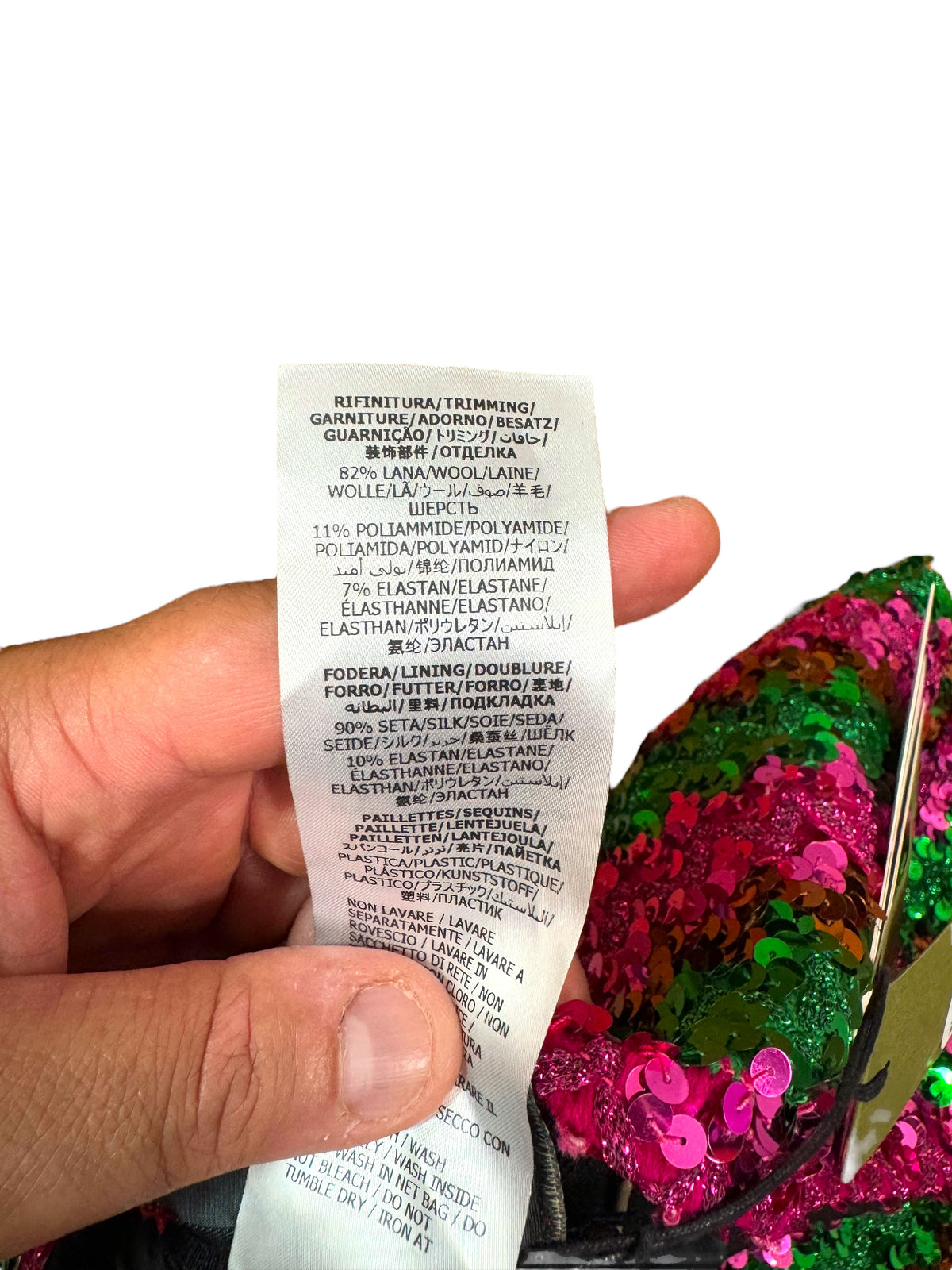 Gucci pantaloni donna S a righe paillettes rosa/verde - Made in Italy — foto 10
