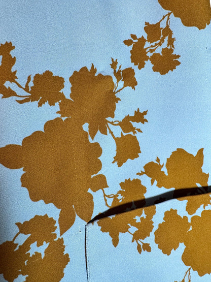 Giacca Versace azzurra con stampa floreale – Taglia 48 (M)