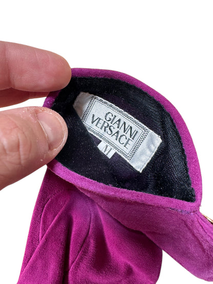 Guanti Gianni Versace vintage in suede
