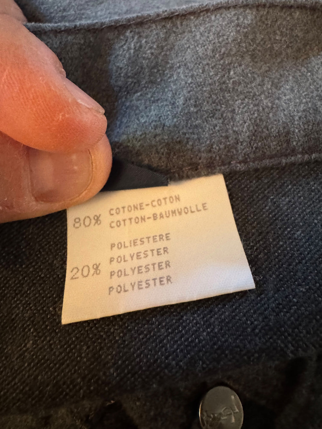 Yves Saint Laurent Pantaloni Uomo Grigi Taglia 35 Cotone Made in Italy