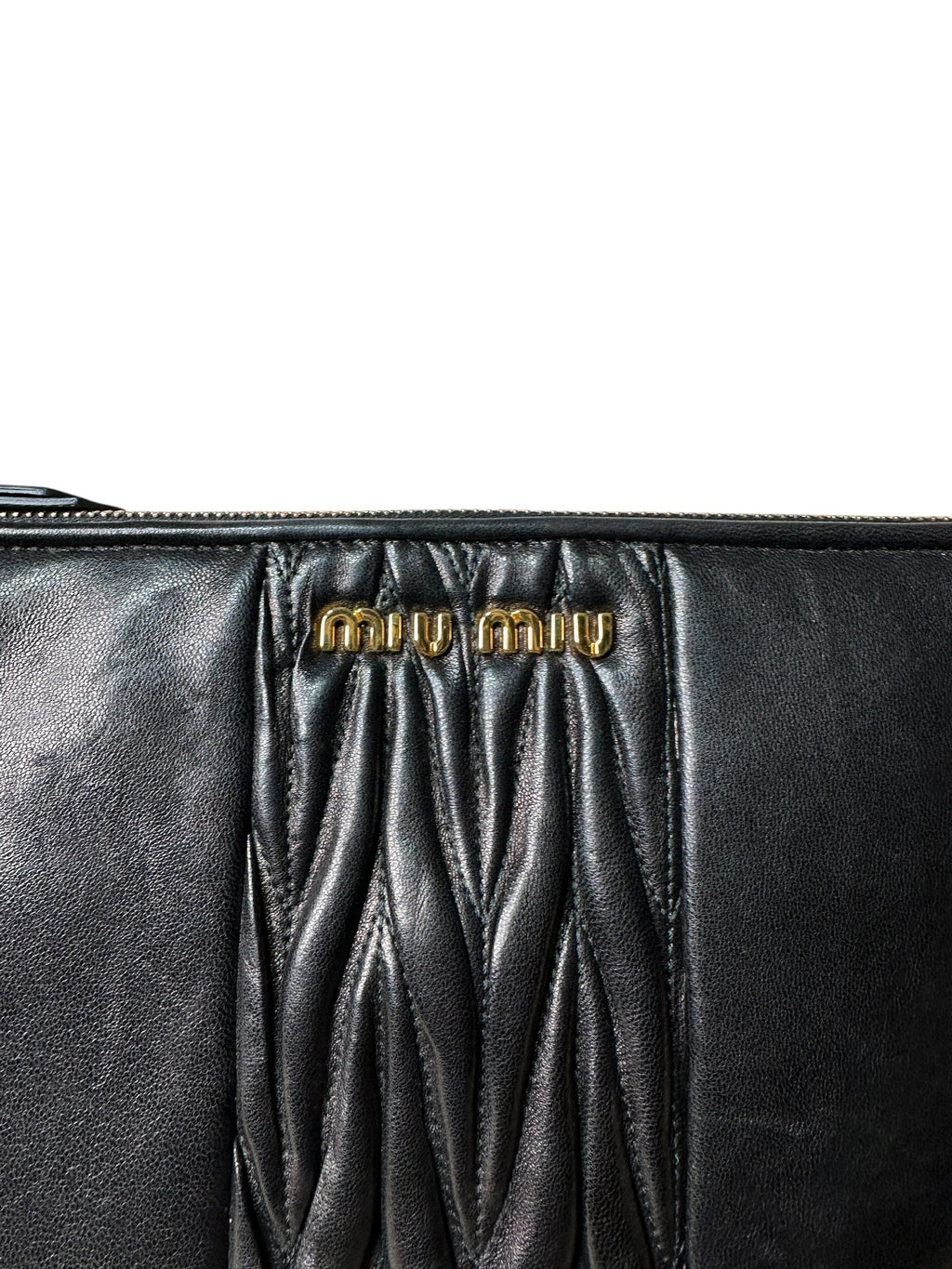 Miu Miu pochette in pelle matelassè