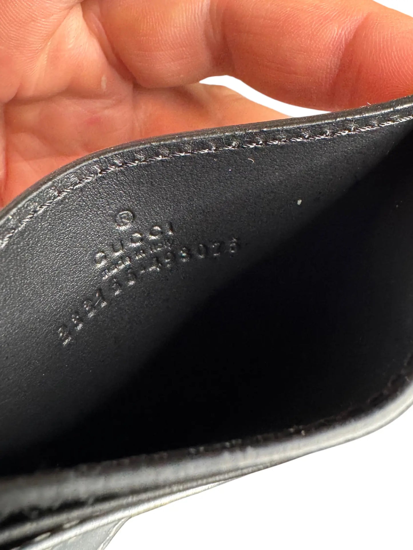 Gucci porta carte GG embossato argento pelle - senza scatola