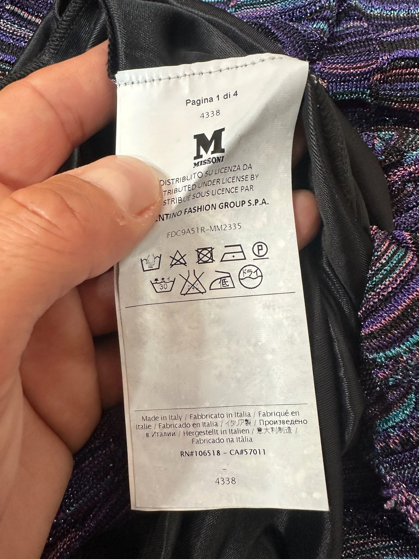 Missoni maxi abito in viscosa (M)