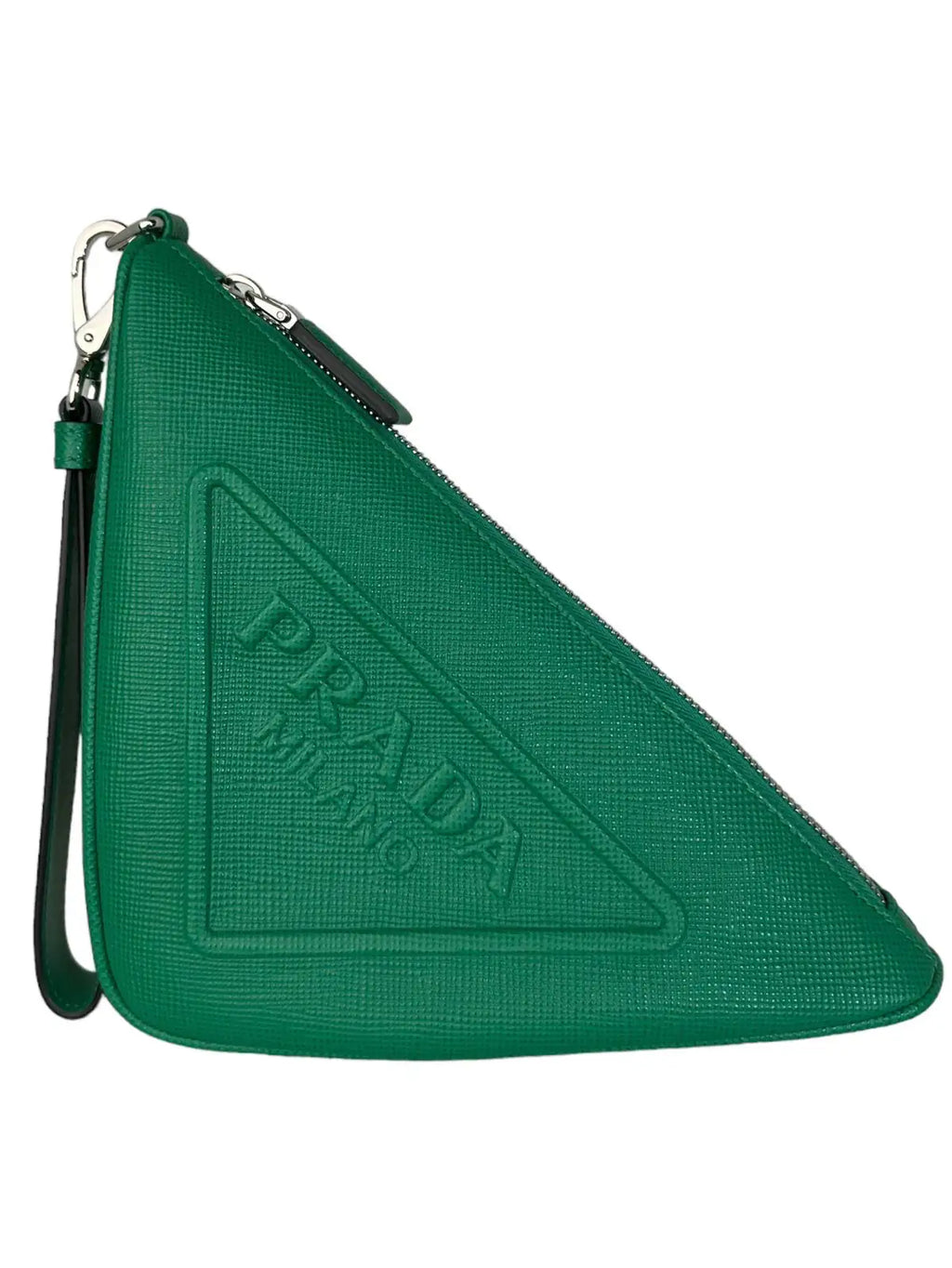 Prada borsa in pelle a triangolo.