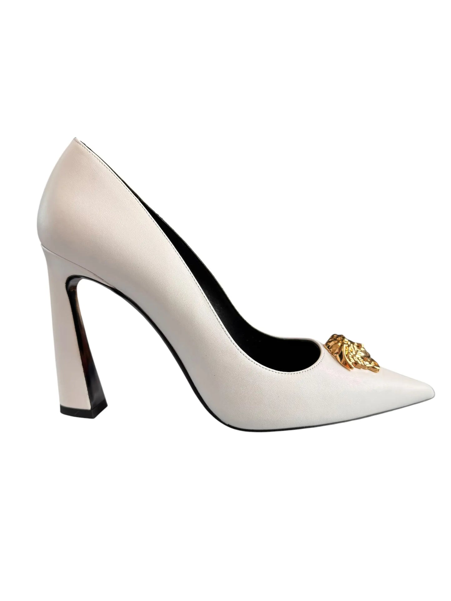 Versace décolleté Medusa bianche in pelle tacco alto - taglia 40