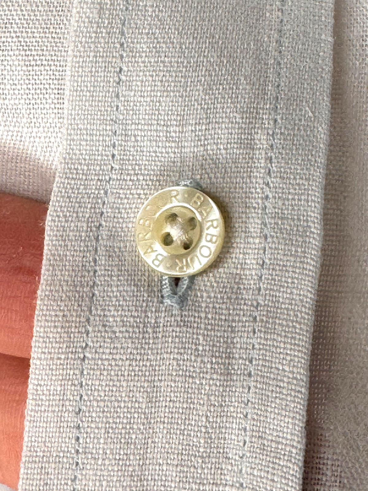 Camicia Barbour uomo XL in lino 100% bianca Made in Portugal — foto 4
