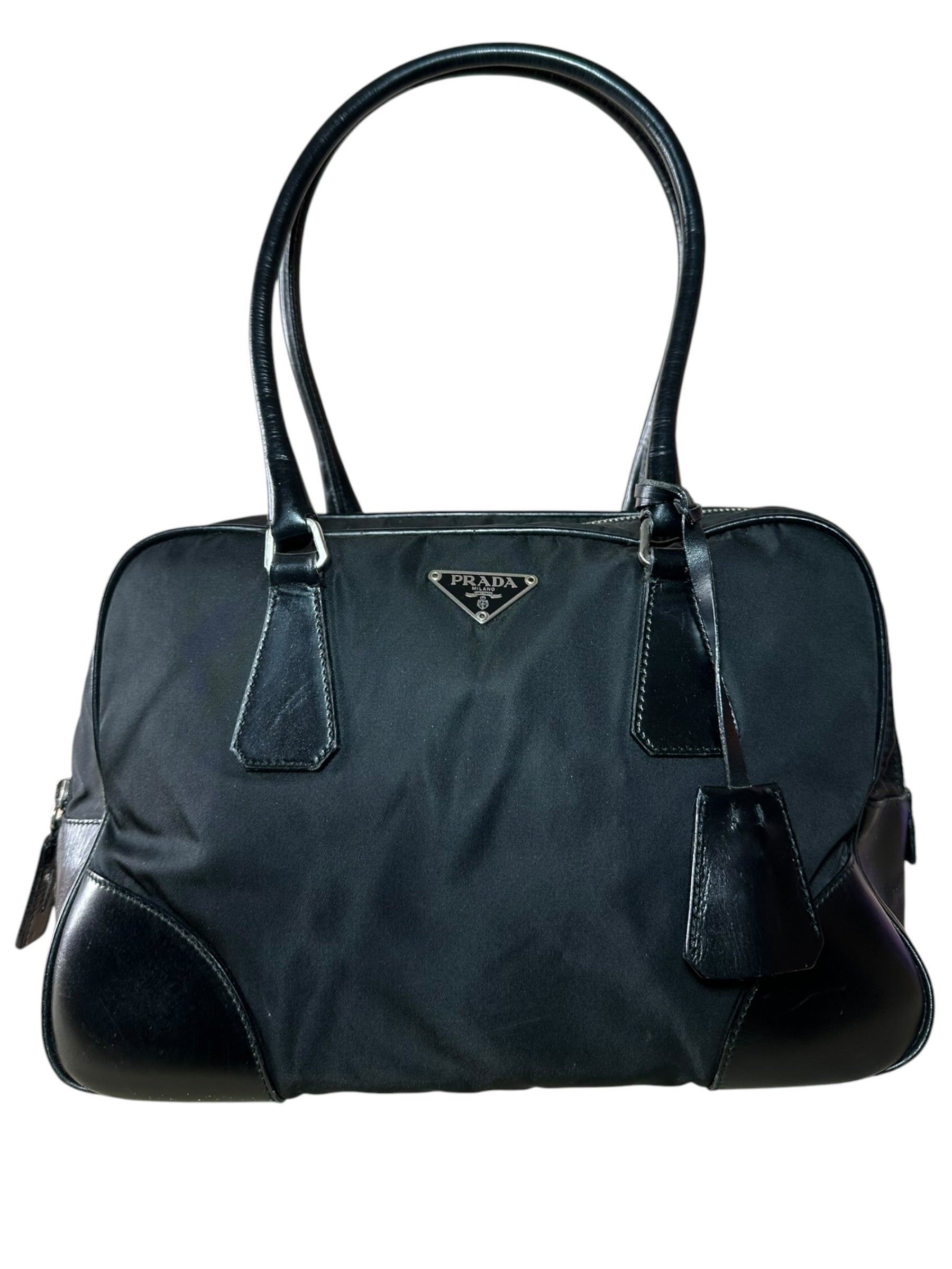 Prada borsa in nylon e pelle