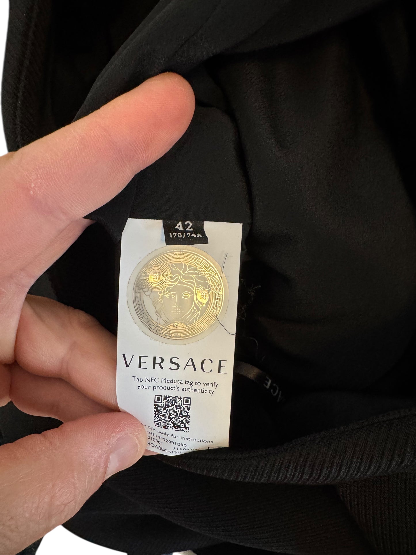 Versace gonna nera svasata