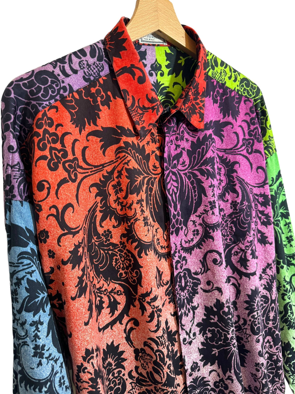 Gianni versace camicia vintage anni 90s con stampa multicolore — foto 3