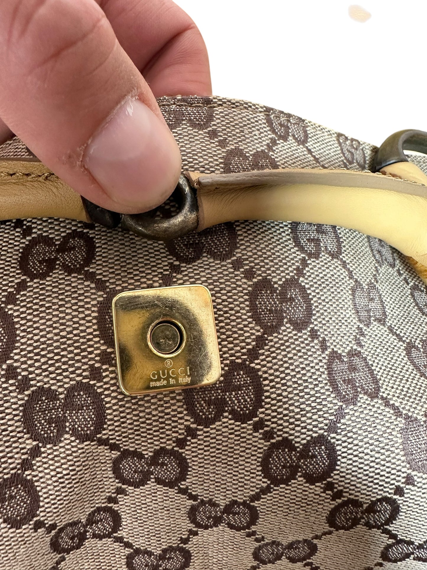 Gucci borsa Horsebit vintage GG