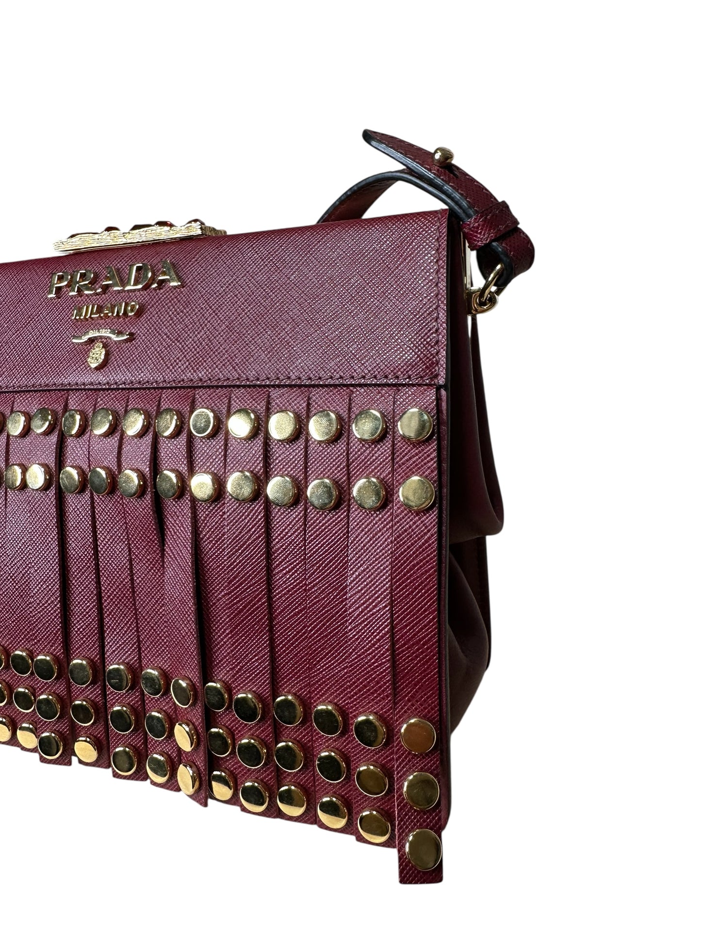 Prada borsa in pelle con frange — foto 3