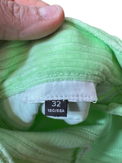 Pantaloni Versace in velluto a coste verde lime - Made in
Italy - Taglia 32