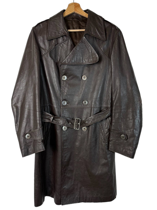 Trench vintage in pelle (L)