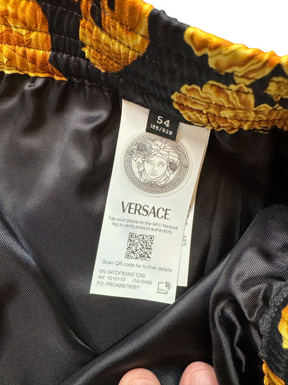 Versace Shorts Uomo Barocco Nero Oro Taglia 54