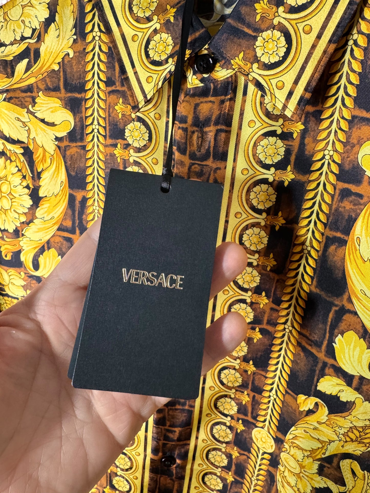 Camicia Versace seta Barocco Made in Italy - TG 48