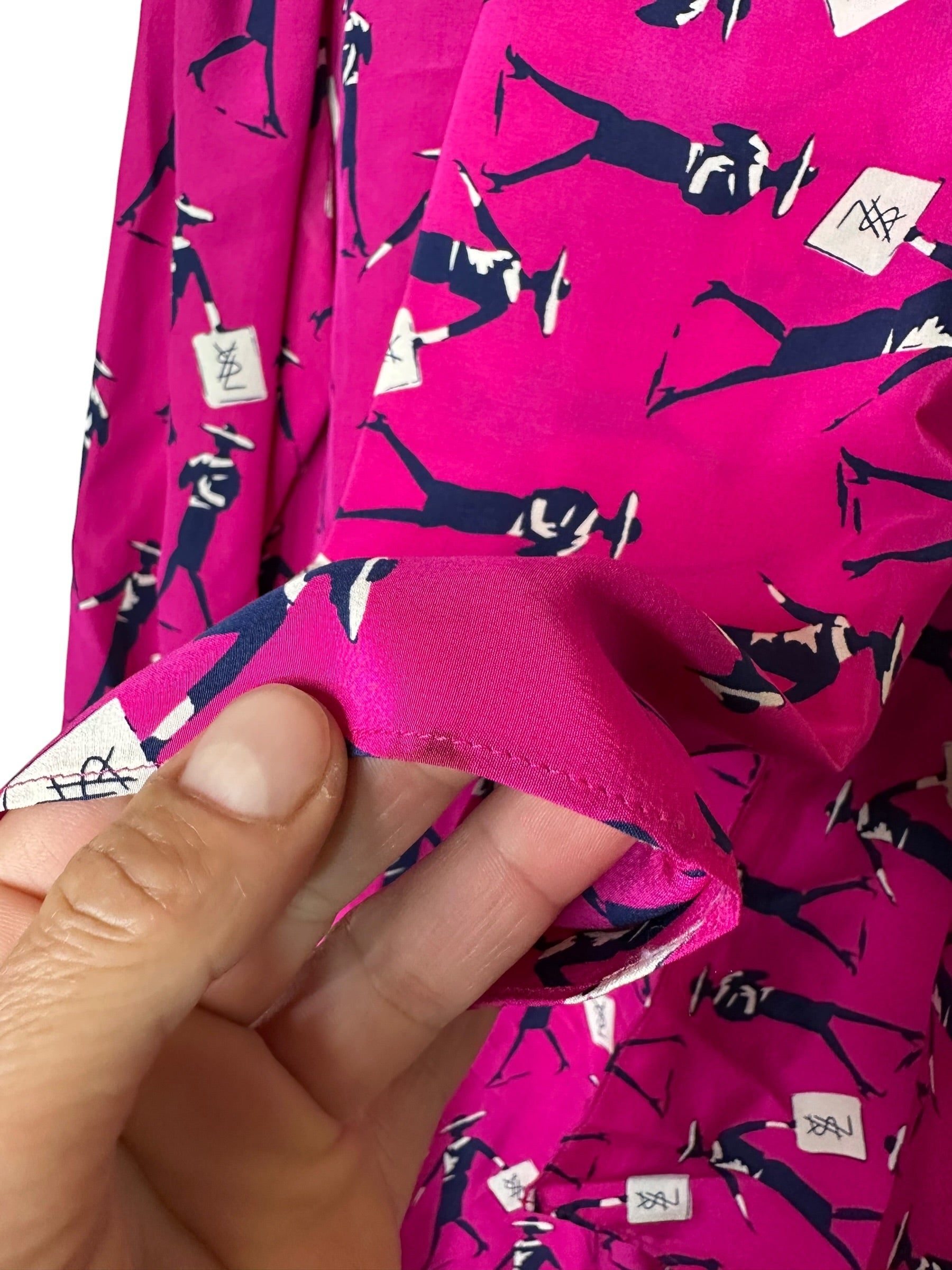 Yves Saint Laurent camicia vintage in seta — foto 8