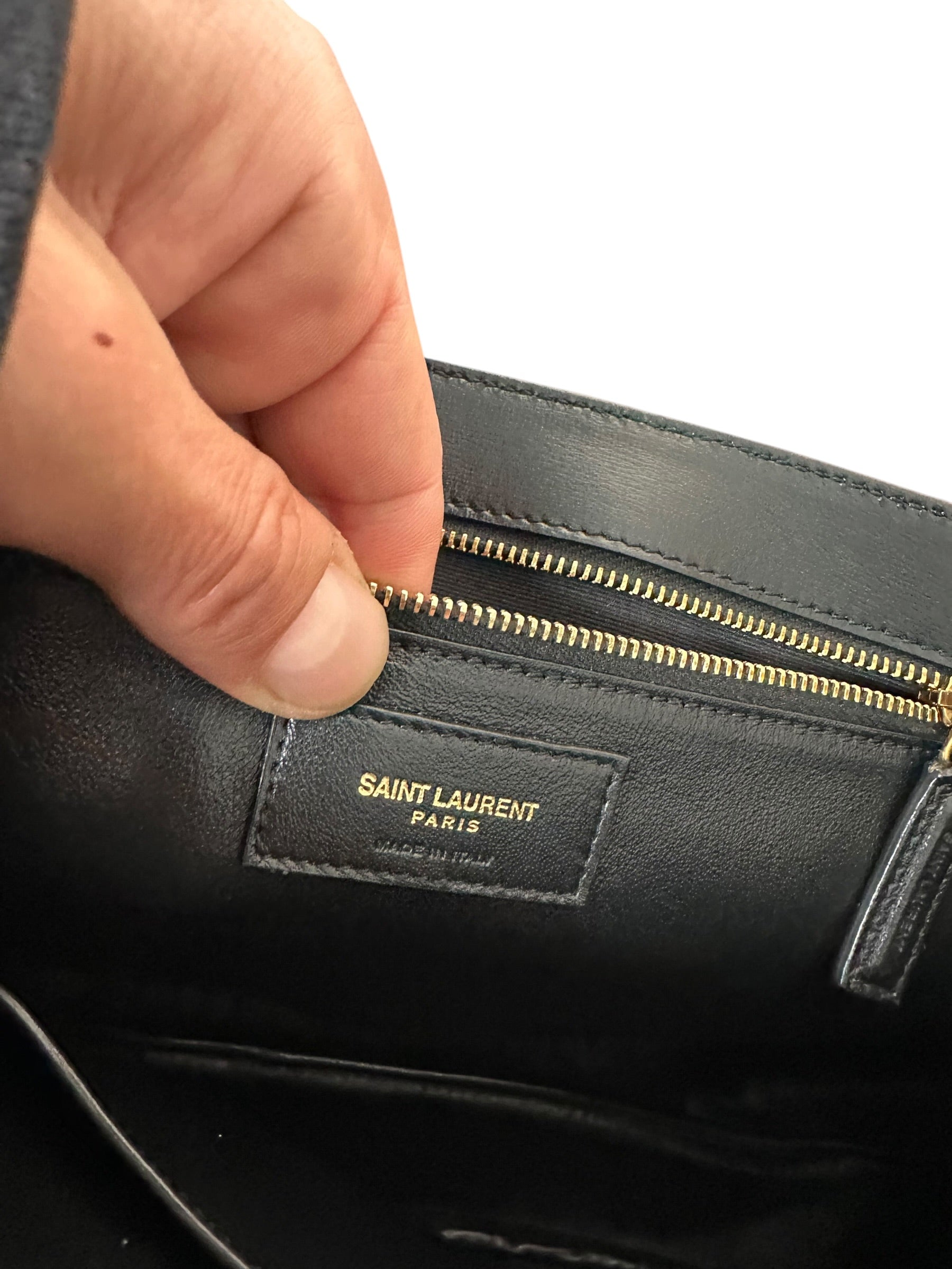 Saint Laurent borsa in suede monogram — foto 22