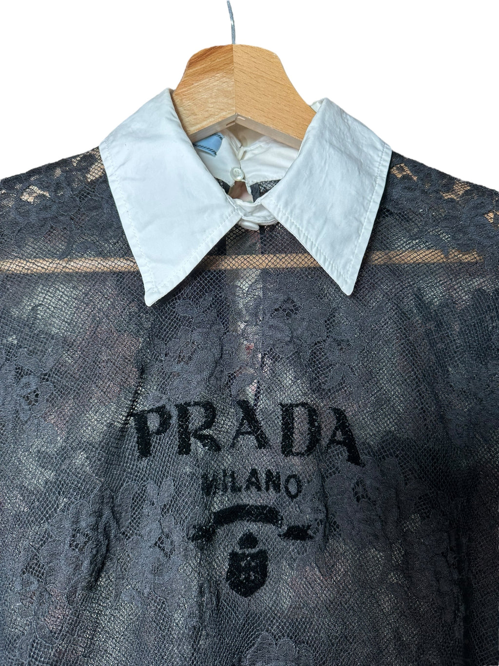 Prada maglia oversize in pizzo — foto 9