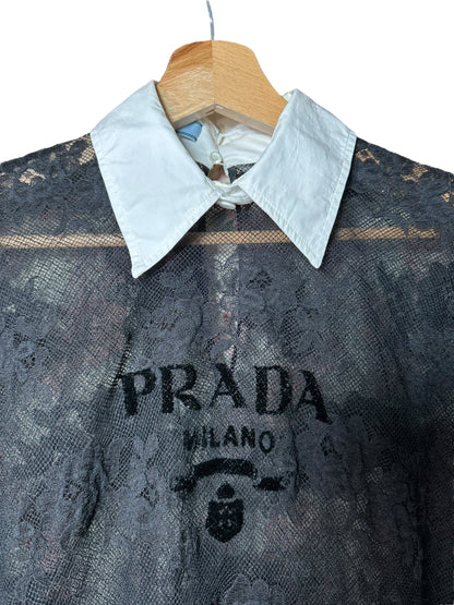 Prada maglia oversize in pizzo