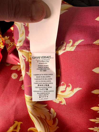 Camicia Versace seta rossa stampa Medusa barocco tg 36 - Difetto — foto 10