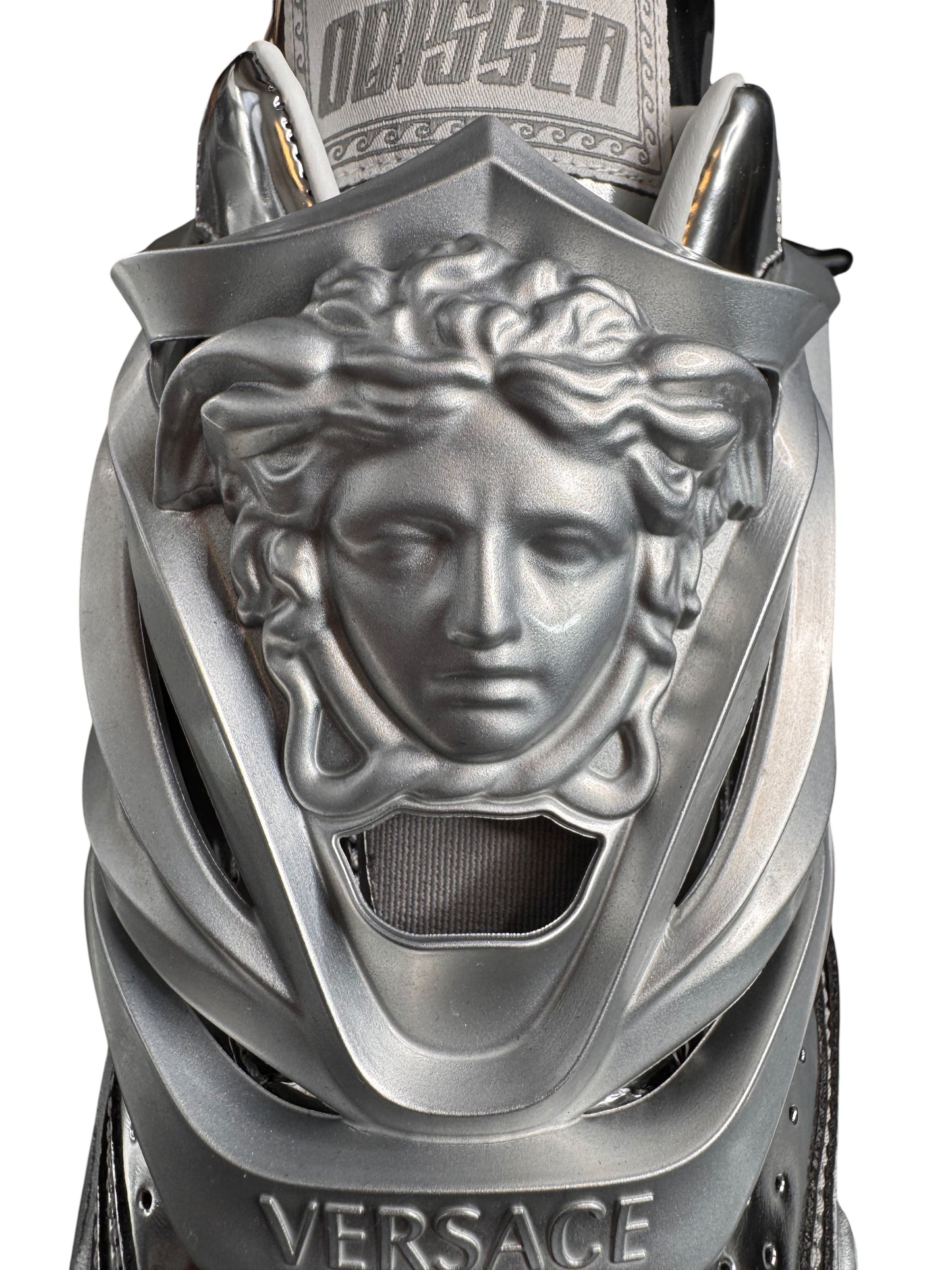 Versace Odissea Sneakers Argento Laminato Medusa - taglia 44 - *difetto