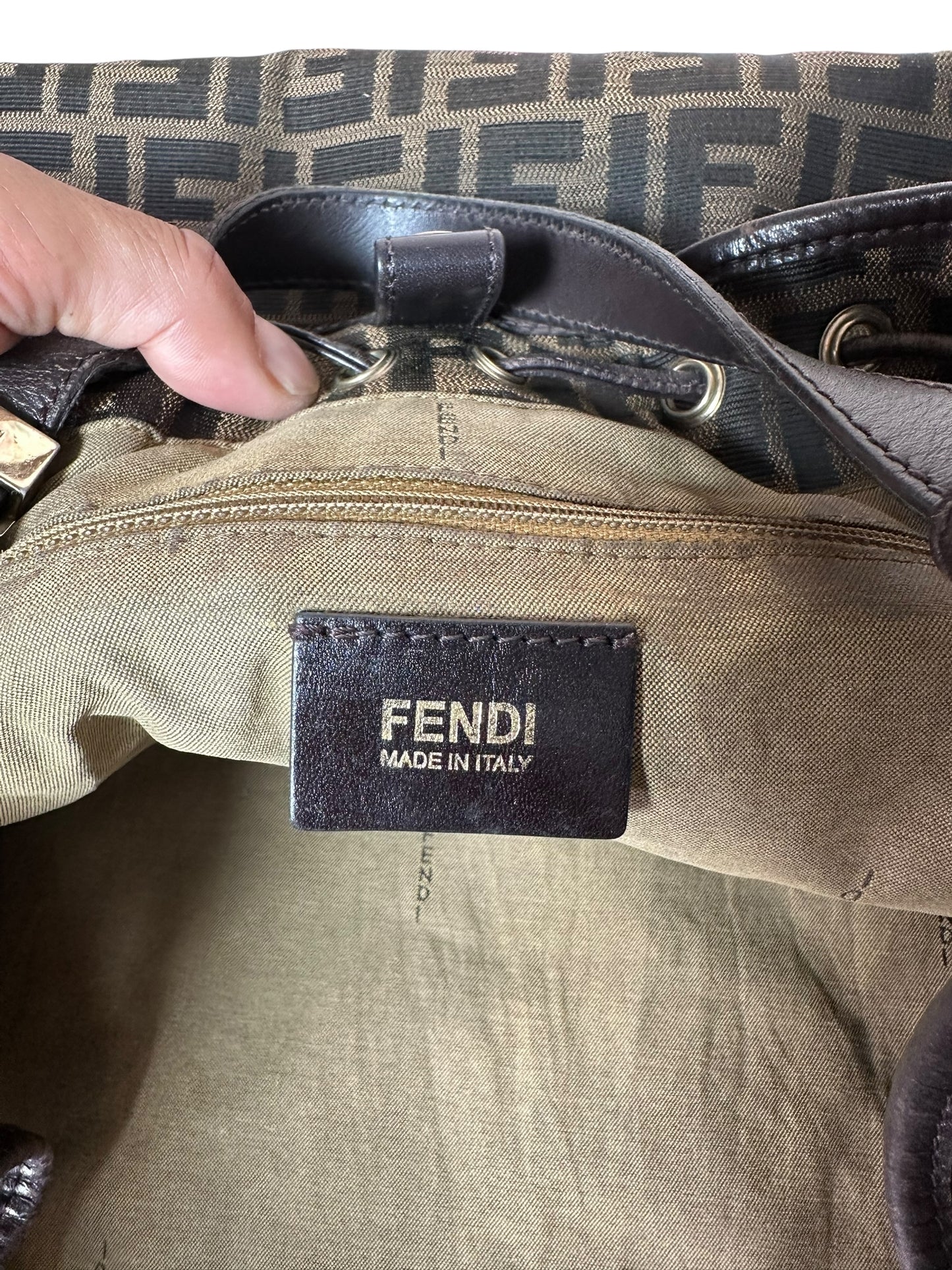 Fendi borsa hobo vintage in tela FF
