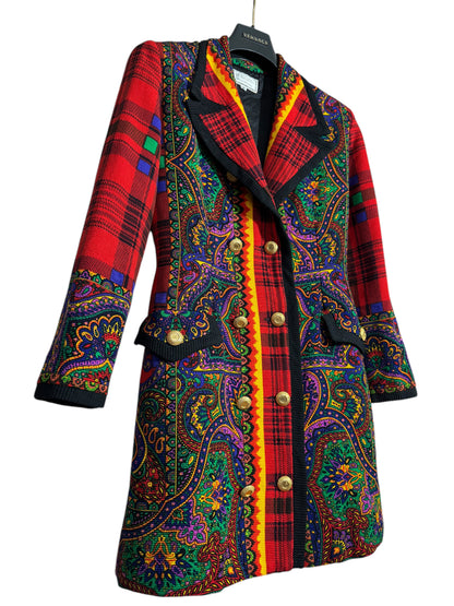 Versus Gianni Versace - Cappotto Vintage Tartan e Paisley (42)