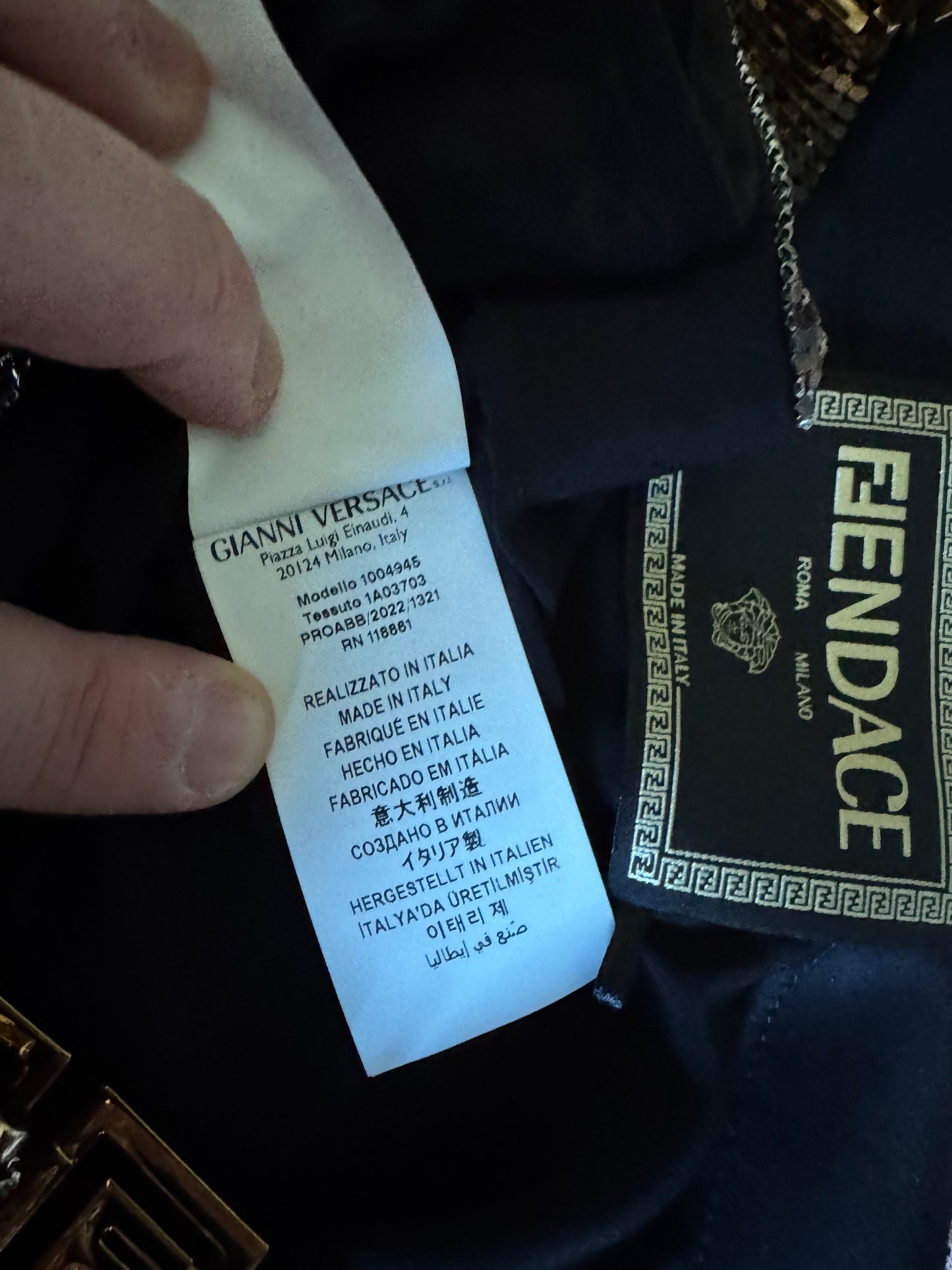 Fendace Top In Maglia Metallica Versace - Fendi