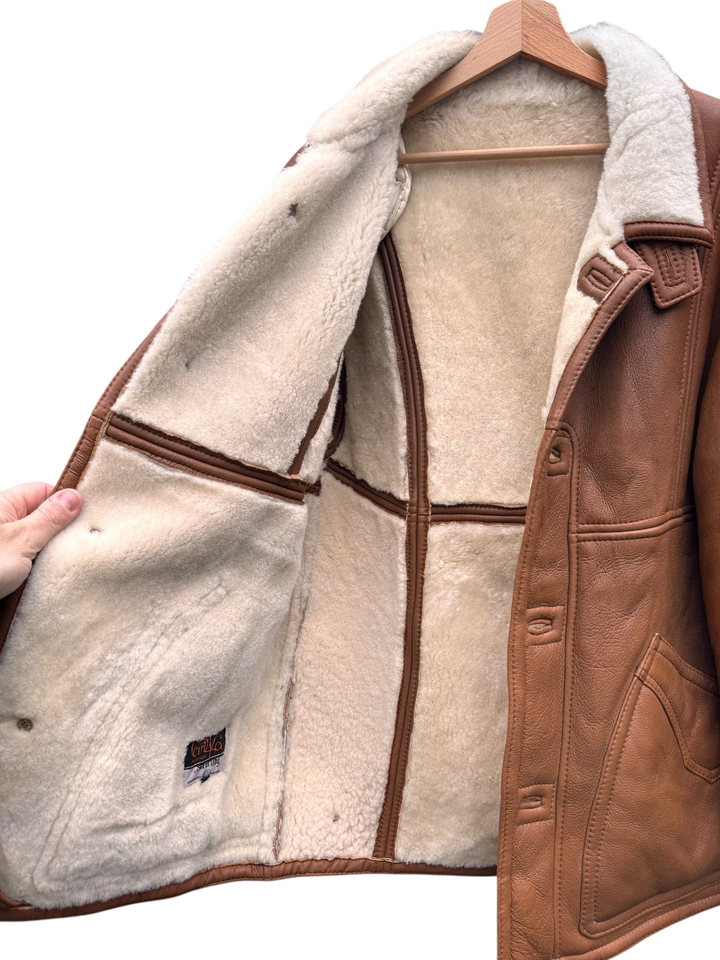 Giacca shearling uomo Arika Firenze vera pelle montone taglia 48