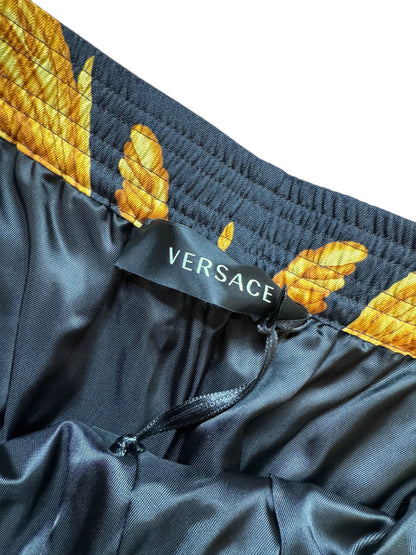 Versace Shorts Uomo Barocco Nero Oro Taglia 54