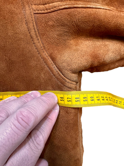 Giorgio Valenti giacca montone shearling vera pelle marrone tg 48 — foto 13