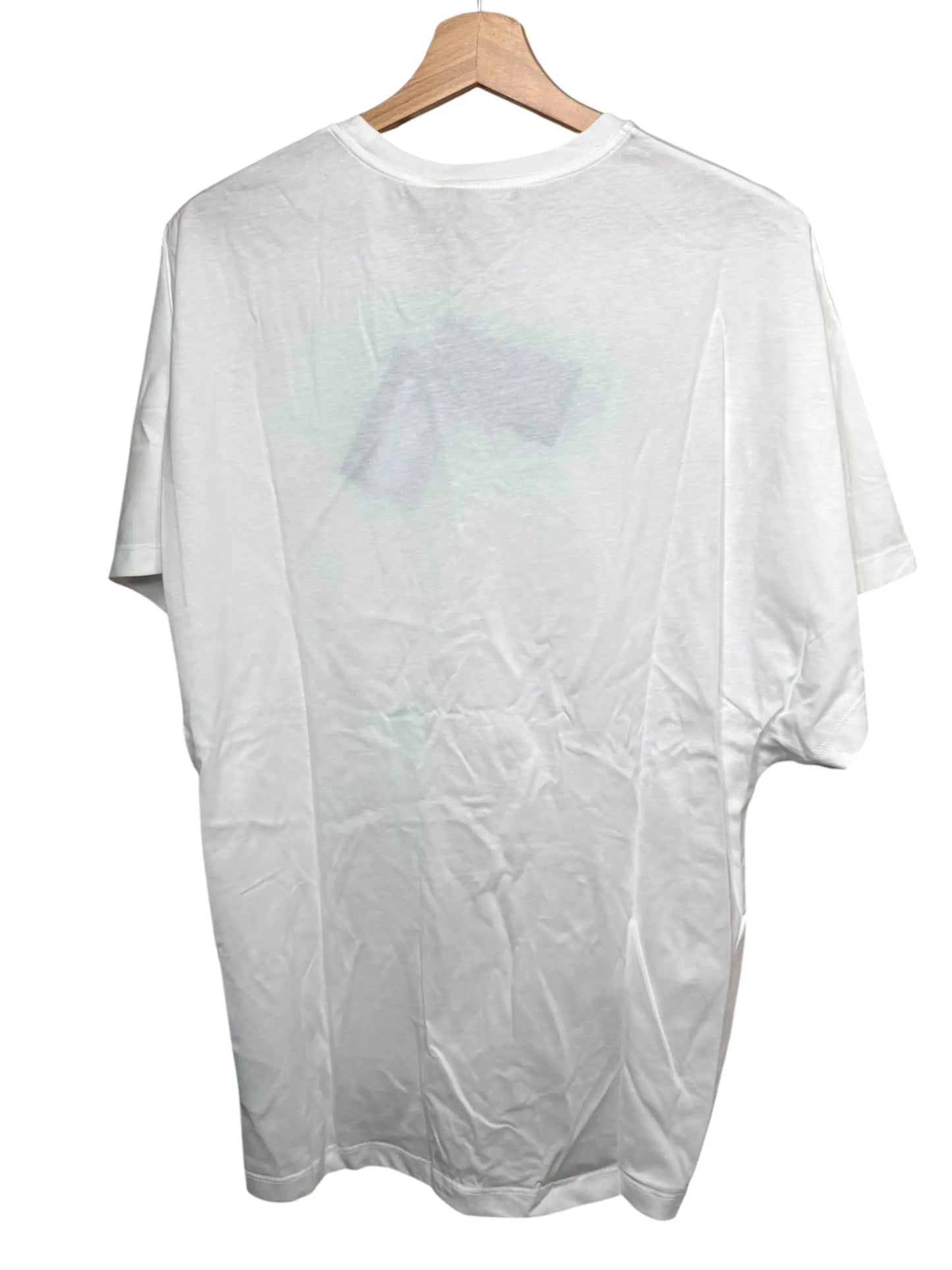 T-shirt Versace bianca logo nero con spilla taglia 38 oversize — foto 6