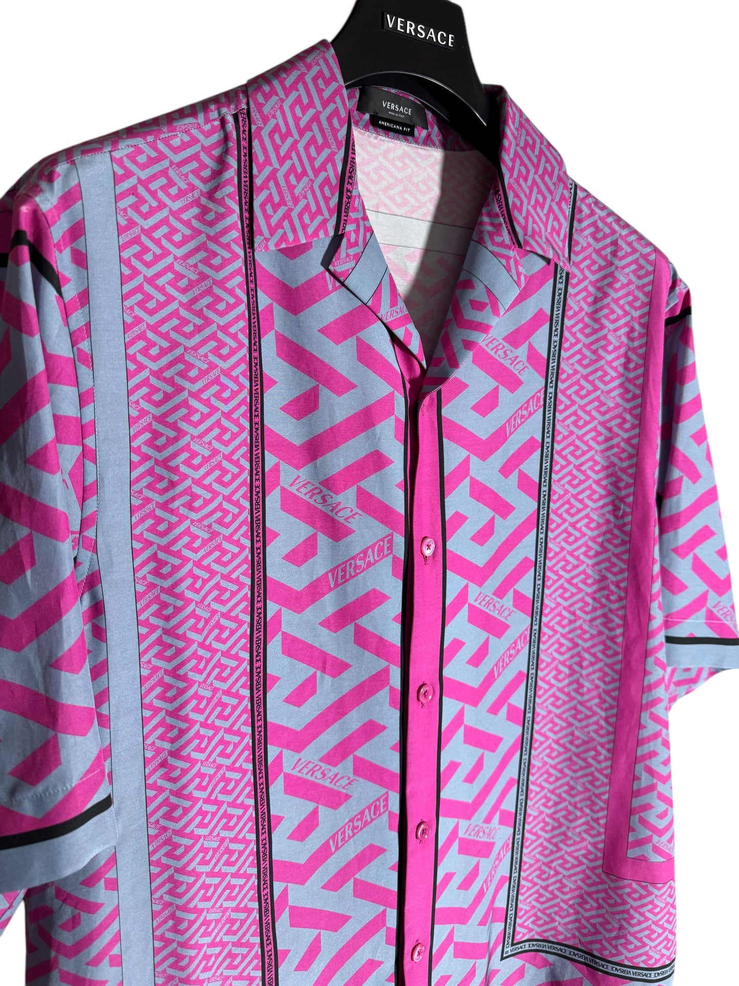 Camicia Versace Americana Fit - Cotone e Seta - Made in Italy