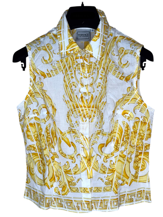 Camicia smanicata vintage Versace Jeans Signature – Barocco - Taglia S