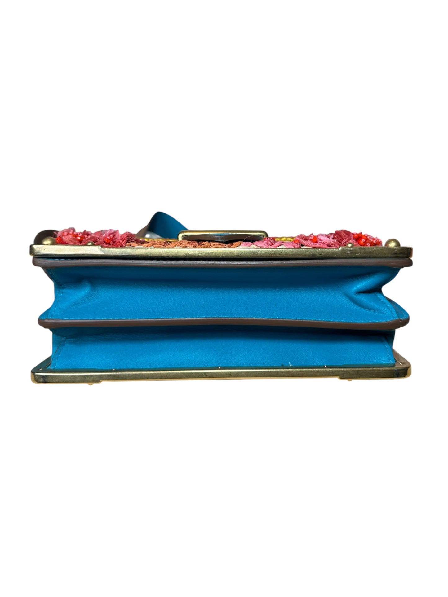 Prada borsa Cahier in pelle e raffia