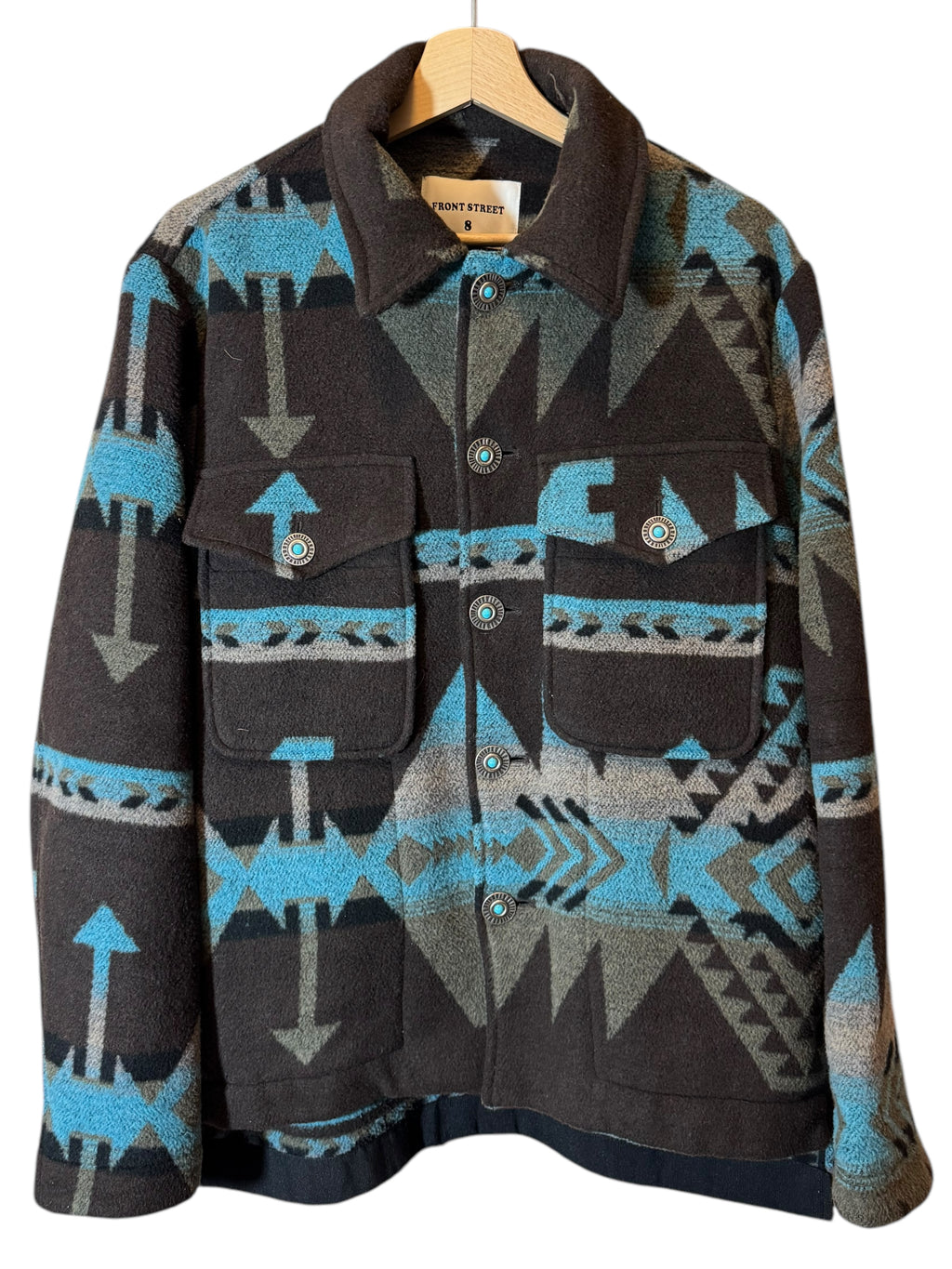 Front Street 8 – Giacca Stile Western con Motivo Geometrico